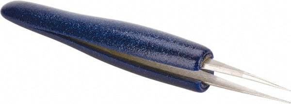 Aven - 4-1/4" OAL 3C-SA Ergonomic Cushion Grip Tweezers - Straight, Pointed, Sharp Tips - Best Tool & Supply