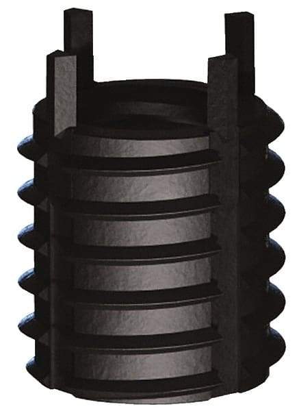 Jergens - 1-1/8 - 7 Internal, 1-1/2 - 12 External, UNC, 1-5/8" Insert Length, Heavy Duty Keylocking Thread Inserts - Carbon Steel, Zinc Phosphate Finish, Grade C1215, 2B Internal Class of Fit, 2A External Class of Fit, Use Tool 215-064713 - Best Tool & Supply