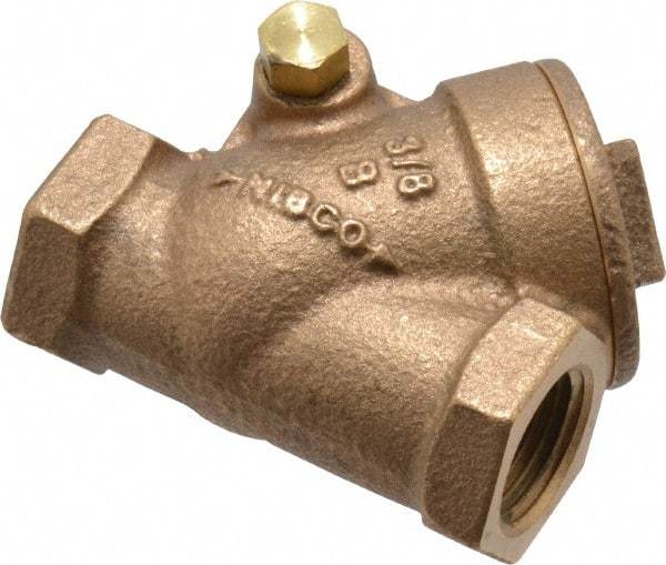 NIBCO - 3/8" Bronze Check Valve - Y-Pattern, FNPT x FNPT, 200 WOG - Best Tool & Supply