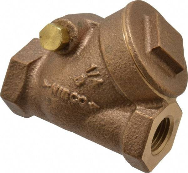 NIBCO - 1/4" Bronze Check Valve - Y-Pattern, FNPT x FNPT, 200 WOG - Best Tool & Supply