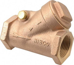 NIBCO - 1" Bronze Check Valve - Y-Pattern, FNPT x FNPT, 200 WOG - Best Tool & Supply