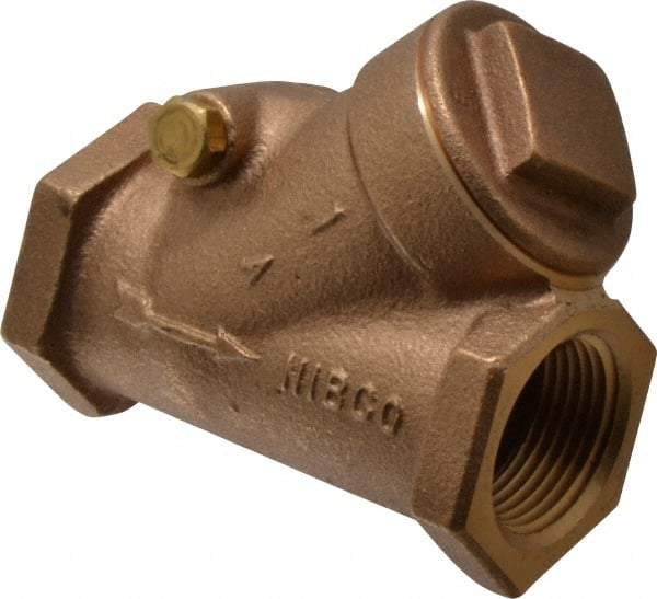 NIBCO - 1" Bronze Check Valve - Y-Pattern, FNPT x FNPT, 200 WOG - Best Tool & Supply