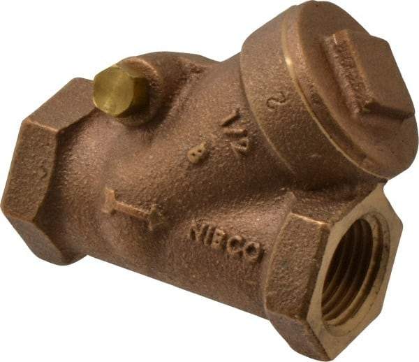 NIBCO - 1/2" Bronze Check Valve - Y-Pattern, FNPT x FNPT, 200 WOG - Best Tool & Supply