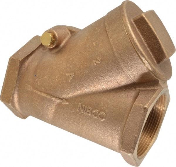 NIBCO - 2" Bronze Check Valve - Y-Pattern, FNPT x FNPT, 200 WOG - Best Tool & Supply