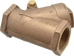 NIBCO - 1-1/4" Bronze Check Valve - Y-Pattern, FNPT x FNPT, 300 WOG - Best Tool & Supply