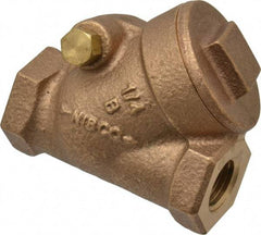 NIBCO - 1/4" Bronze Check Valve - Y-Pattern, FNPT x FNPT, 300 WOG - Best Tool & Supply