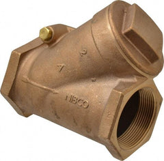 NIBCO - 2" Bronze Check Valve - Y-Pattern, FNPT x FNPT, 300 WOG - Best Tool & Supply