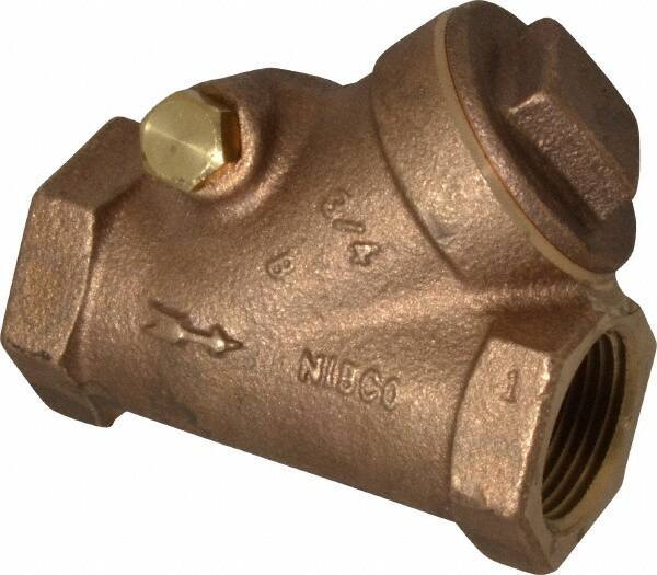 NIBCO - 3/4" Bronze Check Valve - Y-Pattern, FNPT x FNPT, 300 WOG - Best Tool & Supply