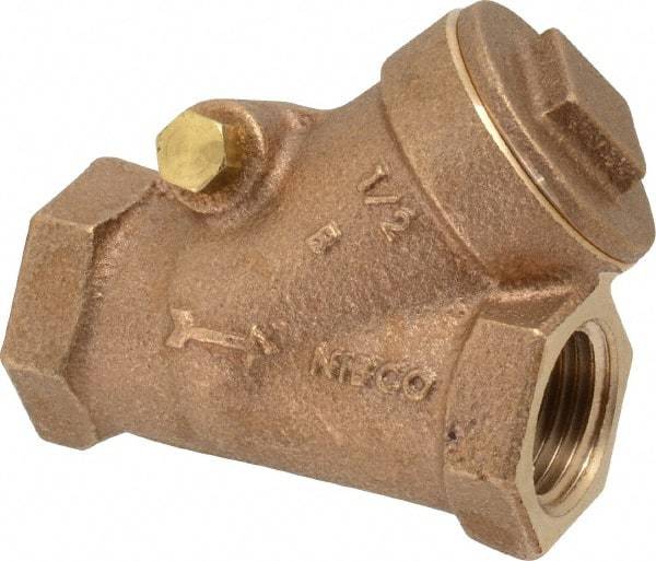 NIBCO - 1/2" Bronze Check Valve - Y-Pattern, FNPT x FNPT, 300 WOG - Best Tool & Supply