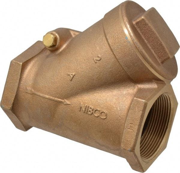 NIBCO - 2" Bronze Check Valve - Y-Pattern, FNPT x FNPT, 300 WOG - Best Tool & Supply