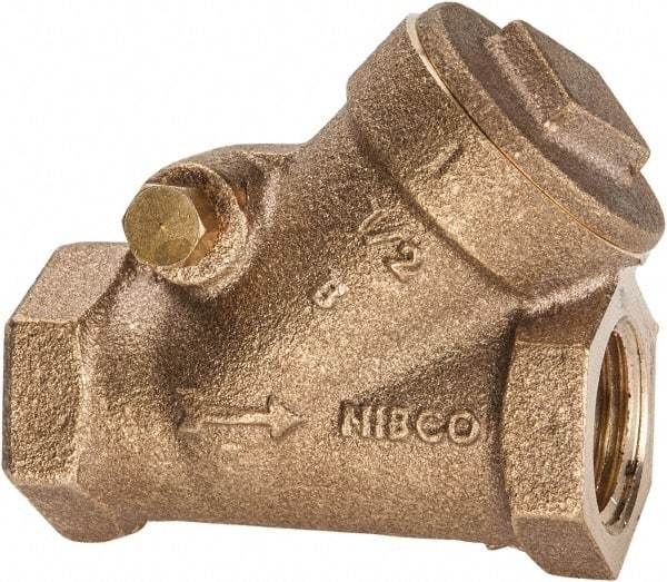 NIBCO - 1/2" Bronze Check Valve - Y-Pattern, FNPT x FNPT, 300 WOG - Best Tool & Supply