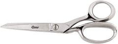 Clauss - 5" LOC, 8" OAL Bent Trimmers - Steel Offset Handle, For Paper, Fabric - Best Tool & Supply