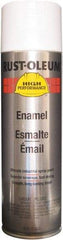 Rust-Oleum - White, Semi Gloss, Rust Proof Enamel Spray Paint - 14 Sq Ft per Can, 15 oz Container, Use on Metal - Best Tool & Supply