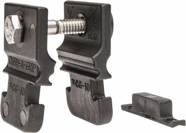 ZSI - 1/4" Pipe, Cushion Clamp - Black, 200 Lb Capacity, Glass Filled Nylon 6 - Best Tool & Supply