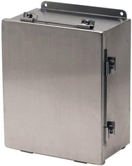 Cooper B-Line - Stainless Steel Standard Enclosure Hinge Flat Cover - NEMA 4, 12, 13, 3RX, 4X, 10" Wide x 12" High x 6" Deep, Corrosion Resistant, Dust-tight, Rainproof & Watertight - Best Tool & Supply