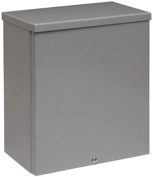 Cooper B-Line - Steel Junction Box Enclosure Screw Flat Cover - NEMA 3R, 12" Wide x 12" High x 4" Deep, Rainproof - Best Tool & Supply