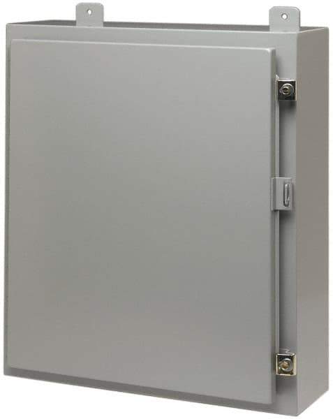 Cooper B-Line - Steel Standard Enclosure Hinge Flat Cover - NEMA 12, 13, 24" Wide x 24" High x 12" Deep - Best Tool & Supply