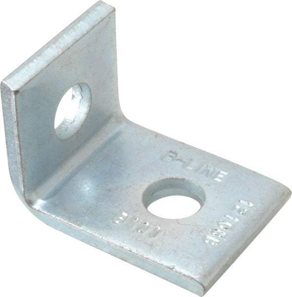 Cooper B-Line - Zinc Plated Carbon Steel 90° Strut Fitting - 1/2" Bolt, 2 Holes, Used with Cooper B Line Channel & Strut (All Sizes Except B62 & B72) - Best Tool & Supply