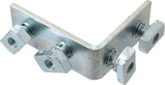 Cooper B-Line - Zinc Plated Carbon Steel 90° Preassembled Strut Fitting - 1/2" Bolt, 4 Holes, Used with Cooper B Line Channel & Strut (All Sizes Except B62 & B72) - Best Tool & Supply