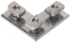 Cooper B-Line - Zinc Plated Carbon Steel Preassembled Flat Corner Strut Fitting - 1/2" Bolt, 3 Holes, Used with Cooper B Line Channel & Strut (All Sizes Except B62 & B72) - Best Tool & Supply