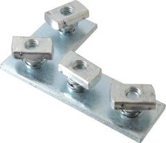 Cooper B-Line - Zinc Plated Carbon Steel Preassembled Flat Corner Strut Fitting - 1/2" Bolt, 4 Holes, Used with Cooper B Line Channel & Strut (All Sizes Except B62 & B72) - Best Tool & Supply