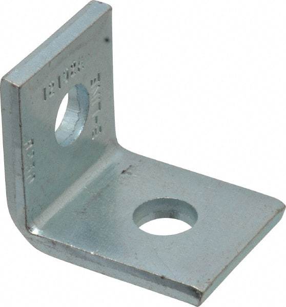 Cooper B-Line - Zinc Plated Carbon Steel 90° Corner Strut Fitting - 1/2" Bolt, 2 Holes, Used with Cooper B Line Channel & Strut (All Sizes Except B62 & B72) - Best Tool & Supply