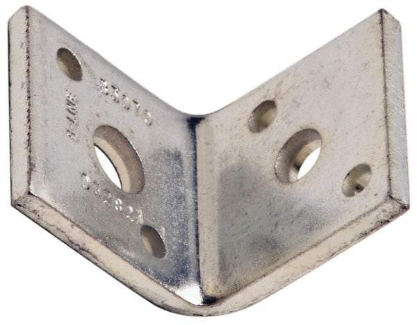 Cooper B-Line - 1/2 or 3/8" Rod, Zinc Plated Carbon Steel Reversible Angle Clip Reversible Angle Strut Clip - 500 Lb Capacity, 2 Holes, Used with Rod To Beam Or Wall Bracket - Best Tool & Supply