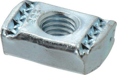 Cooper B-Line - 1/2" Rod, Zinc Plated Carbon Steel Channel Strut Nut with O Spring - 2000 Lb Capacity, 1/2" Bolt, 1 Hole, Used with Cooper B Line B11, B12, B22, B24, B26 & B32 Channel & Strut - Best Tool & Supply