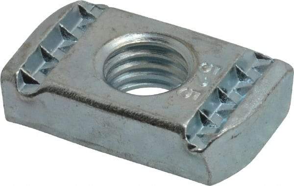 Cooper B-Line - 1/2" Rod, Zinc Plated Carbon Steel Spring Channel Strut Nut with O Spring - 2000 Lb Capacity, 1/2" Bolt, 1 Hole, Used with Cooper B Line B42, B52, B54 & B56 Channel & Strut - Best Tool & Supply