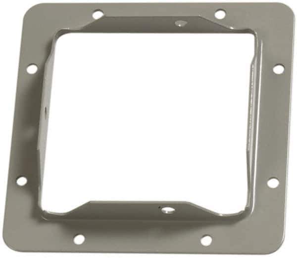 Cooper B-Line - 4 Inch Wide x 4 Inch High, Rectangular Raceway Flange - Gray, For Use with Lay In Wireways, Type 1 Screw Cover Wireway - Best Tool & Supply