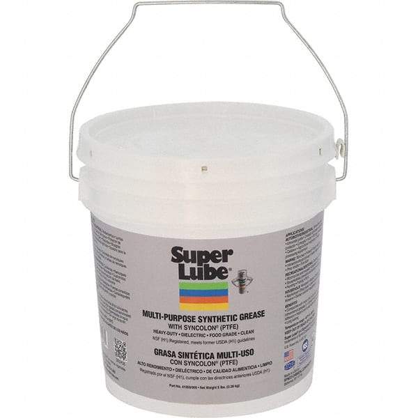 Synco Chemical - 5 Lb Pail Synthetic General Purpose Grease - Translucent White, Food Grade, 450°F Max Temp, NLGIG 000, - Best Tool & Supply