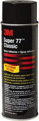 3M - 24 oz Aerosol Clear Spray Adhesive - High Tack, 150°F Heat Resistance, Low Strength Bond, Series 77 - Best Tool & Supply