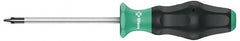 Wera - #3 Point, 6" Blade Length, Pozidriv Screwdriver - Best Tool & Supply