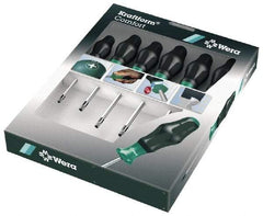 Wera - 6 Piece Torx Screwdriver Set - Bit Sizes: Torx T10, T15, T20, T25, T30 & T40 - Best Tool & Supply