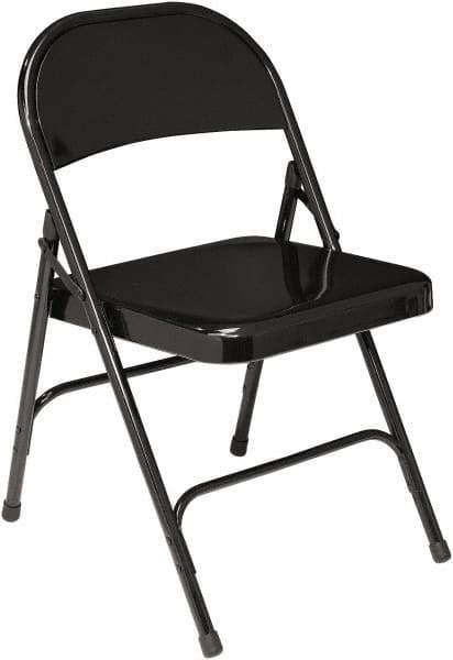 NPS - 18-1/4" Wide x 18-1/2" Deep x 29-1/4" High, Steel Standard Folding Chair - Black - Best Tool & Supply