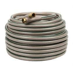 Made in USA - 150' Long Reel Hose - 5/8" Diam, 3/4" GHT, Rubber/Vinyl, 212 psi, All Season, Beige - Best Tool & Supply