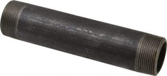 Made in USA - Schedule 80, 1-1/2" Diam x 8" Long Black Pipe Nipple - Threaded - Best Tool & Supply