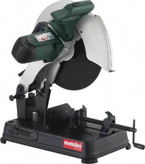 Metabo - 14" Blade Diam, 1" Arbor Hole, Miter Chop Chop & Cutoff Saw - 4,100 RPM, 110 Volts - Best Tool & Supply