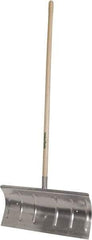 UnionTools - 24 Inch Wide Blade x 12 Inch High Blade Pusher Snow Shovel - 48 Inch Long Hardwood Handle - Best Tool & Supply