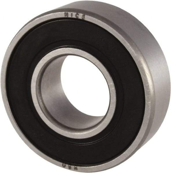 Nice - 1/2" Bore Diam, 1-3/8" OD, Double Seal Precision Ground Radial Ball Bearing - 7/16" Wide, 1 Row, Round Bore, 850 Lb Static Capacity, 1,878 Lb Dynamic Capacity - Best Tool & Supply