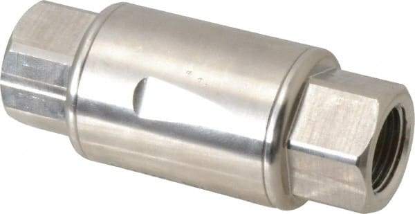 Legris - 3/8" Stainless Steel Check Valve - Unidirectional, FNPT x FNPT, 580 WOG - Best Tool & Supply