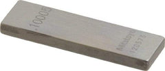 Mitutoyo - 0.10005" Rectangular Steel Gage Block - Accuracy Grade 0, Includes Certificate of Inspection - Best Tool & Supply