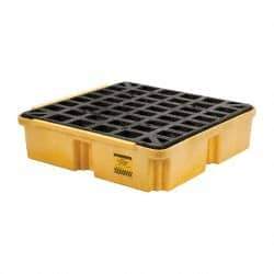 Eagle - 15 Gal Sump, 2,000 Lb Capacity, 1 Drum, Polyethylene Platform - 26" Long x 26" Wide x 6-1/2" High - Best Tool & Supply