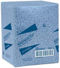 Kimtech - 1/4 Fold Clean Room/Lab/Critical Task Wipes - Poly Pack, 13" x 12" Sheet Size, Blue - Best Tool & Supply