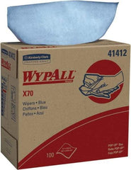 WypAll - X70 Reusable Shop Towel/Industrial Wipes - Pop-Up, 16-3/4" x 9" Sheet Size, Blue - Best Tool & Supply