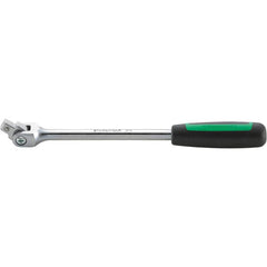 Socket Handles; Tool Type: Flex Handle; Drive Size (Inch): 0.375 in; Overall Length (Inch): 10.00; Material: Steel; Head Style: Flexible; Head Diameter: 0.7500; Insulated: No; Tether Style: Tether Capable; Finish/Coating: Chrome-Plated; Overall Length (mm