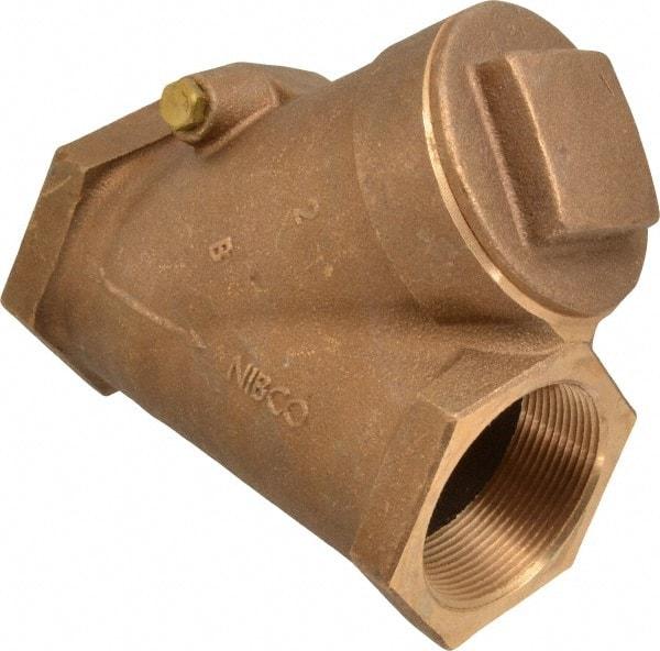 NIBCO - 2" Bronze Check Valve - Y-Pattern, FNPT x FNPT, 400 WOG - Best Tool & Supply