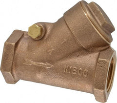 NIBCO - 1" Bronze Check Valve - Y-Pattern, FNPT x FNPT, 600 WOG - Best Tool & Supply