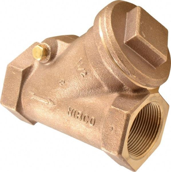 NIBCO - 1-1/2" Bronze Check Valve - Y-Pattern, FNPT x FNPT, 600 WOG - Best Tool & Supply