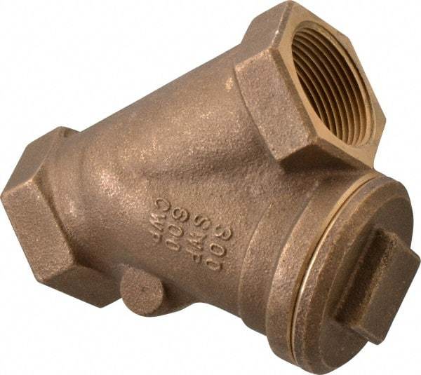 NIBCO - 1-1/4" Bronze Check Valve - Y-Pattern, FNPT x FNPT, 600 WOG - Best Tool & Supply